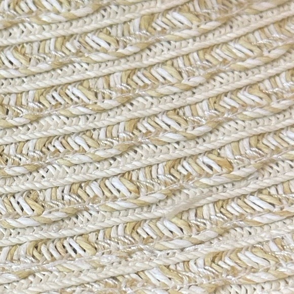 🌟HP🌟VTG 2000s Textured Cream Wide Brim Paper Straw Hat by Nine West - Picture 13 of 13